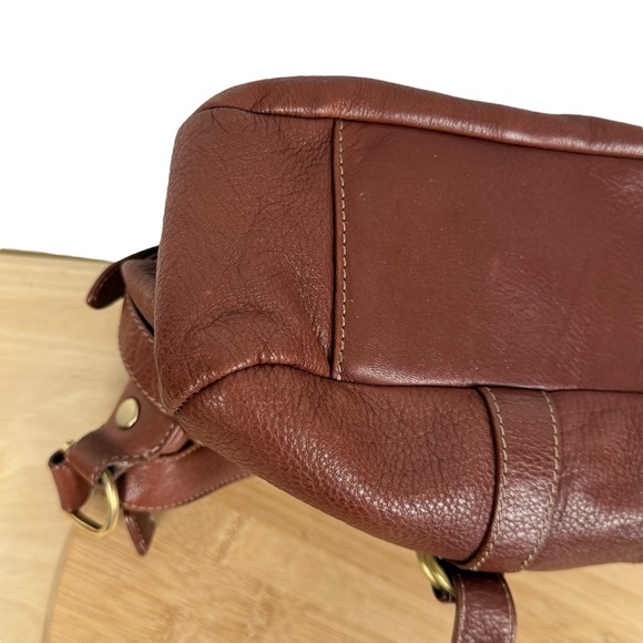 Via Spiga Erica Shoulder Bag – Style 35326 – Cigar Brown Pebbled Leather - Picture 8 of 12